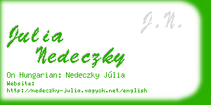 julia nedeczky business card