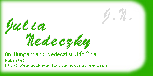 julia nedeczky business card